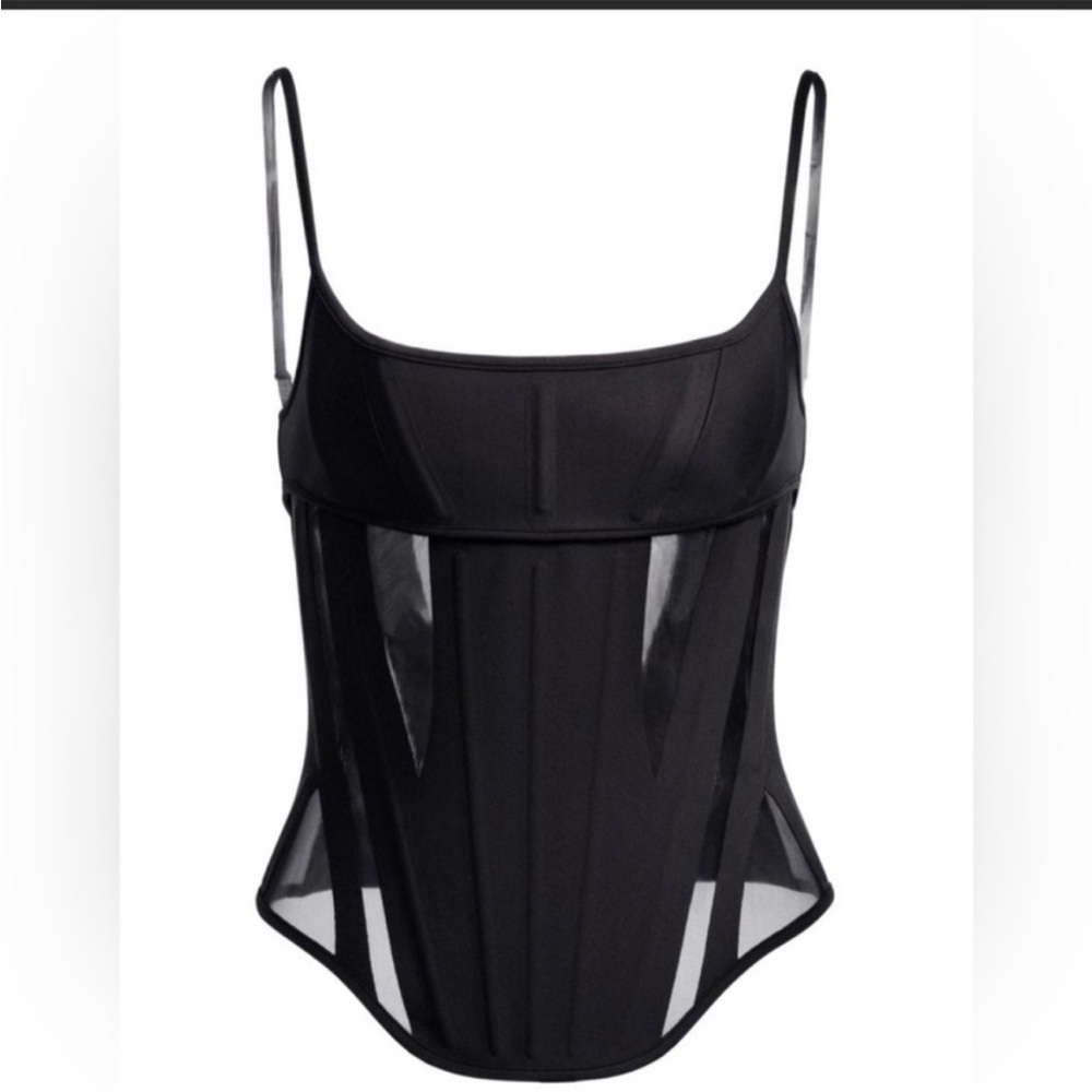 Thierry Mugler x H&M Mesh Panel Corset Top XXL
